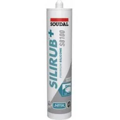 Mastic Silicone Silirub+ S8100 - 300 Ml - Noir - Soudal