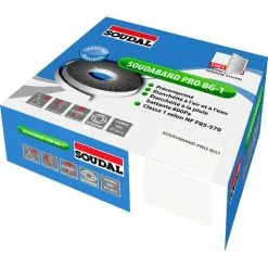 SOUDAL Rouleau De Mousse Acrylique & Autocollant Precomprimée - Soudaband PRO BG1 L15mm - Ep 5 à 12mm - Long 5,6m