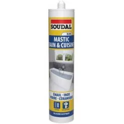 Silicone Sanitaire Acétique Bain Et Cuisine Blanc - Soudal