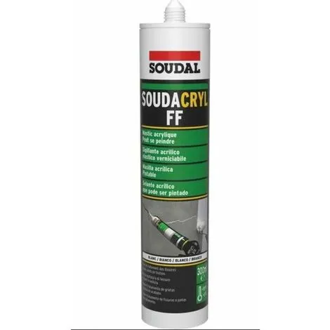 Mastic à Peindre Acrylique Soudal Blanc 1 Mastic à Peindre Acrylique Soudal Blanc