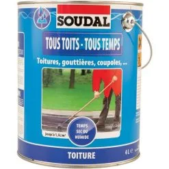 Revêtement Toit Soudal Tous Toits Tous Temps Noir 4 L