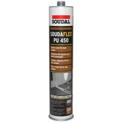 SOUDAL Mastic Colle Polyuréthane - SOUDAFLEX PU 450 - Blanc 300 Ml - Blanc - Blanc