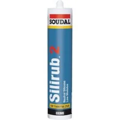 Silirub 2 Mastic Silicone Neutre 310-ml, Basalt Gris SOUDAL (Par 15)