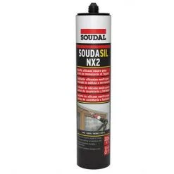SOUDAL Silicone Noir MENUISERIE Fenêtres Et Vitres Snjf Soudasil NX2 - 300 Ml - Noir