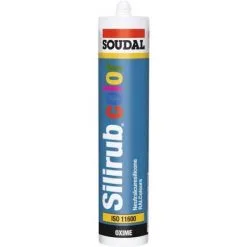 SOUDAL Mastics Menuiserie Silicone Neutre Silirub Color Coloris Gris Aluminium RAL 9007 Cartouche De 310 Ml - Aluminium RAL 9007