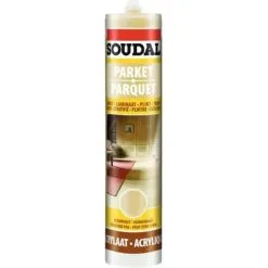 SOUDAL Mastic Acrylique Joints De Parquets Bois Et Stratifiés Coloris Blanc Perle Cartouche De 290 Ml - Blanc Perle