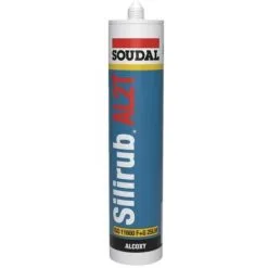 SOUDAL Mastic Alcoxy Silirub AL2T De Façade Et De Vitrage Neutre Gris Carton 24 Cartouches 300ml - Gris