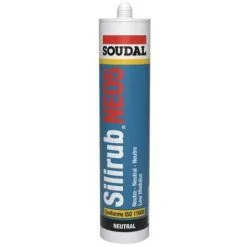 SOUDAL Mastic Oxyme Silirub Neo5 De Façade Et De Vitrage Neutre Marron Carton 24 Cartouches 300ml - Marron