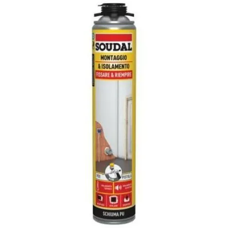 Soudal Mousse Polyuréthane Pour Pistolet 750ml - W060108314 1 Soudal Mousse Polyuréthane Pour Pistolet 750ml - W060108314