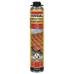 Pistolet De Pulvérisation Gris Mousse De Toiture 750ml Soudal.