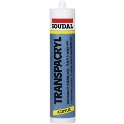Soudal ACRYRUB Acrylique Couleur Transparent 9200 310 Ml