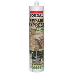 Cartouche Mastic Spéciale Béton Et Ciment 300 ML Repair Express Beige - 128000 - Soudal - Beige