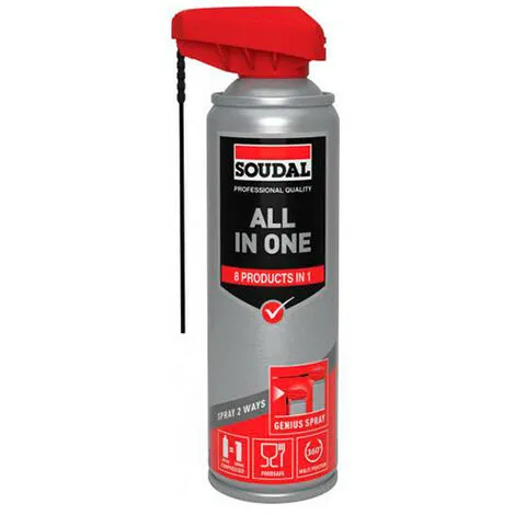 SOUDAL Lubrifiant All In One Genius Spray 300 Ml 3 SOUDAL Lubrifiant All In One Genius Spray 300 Ml – Image 3